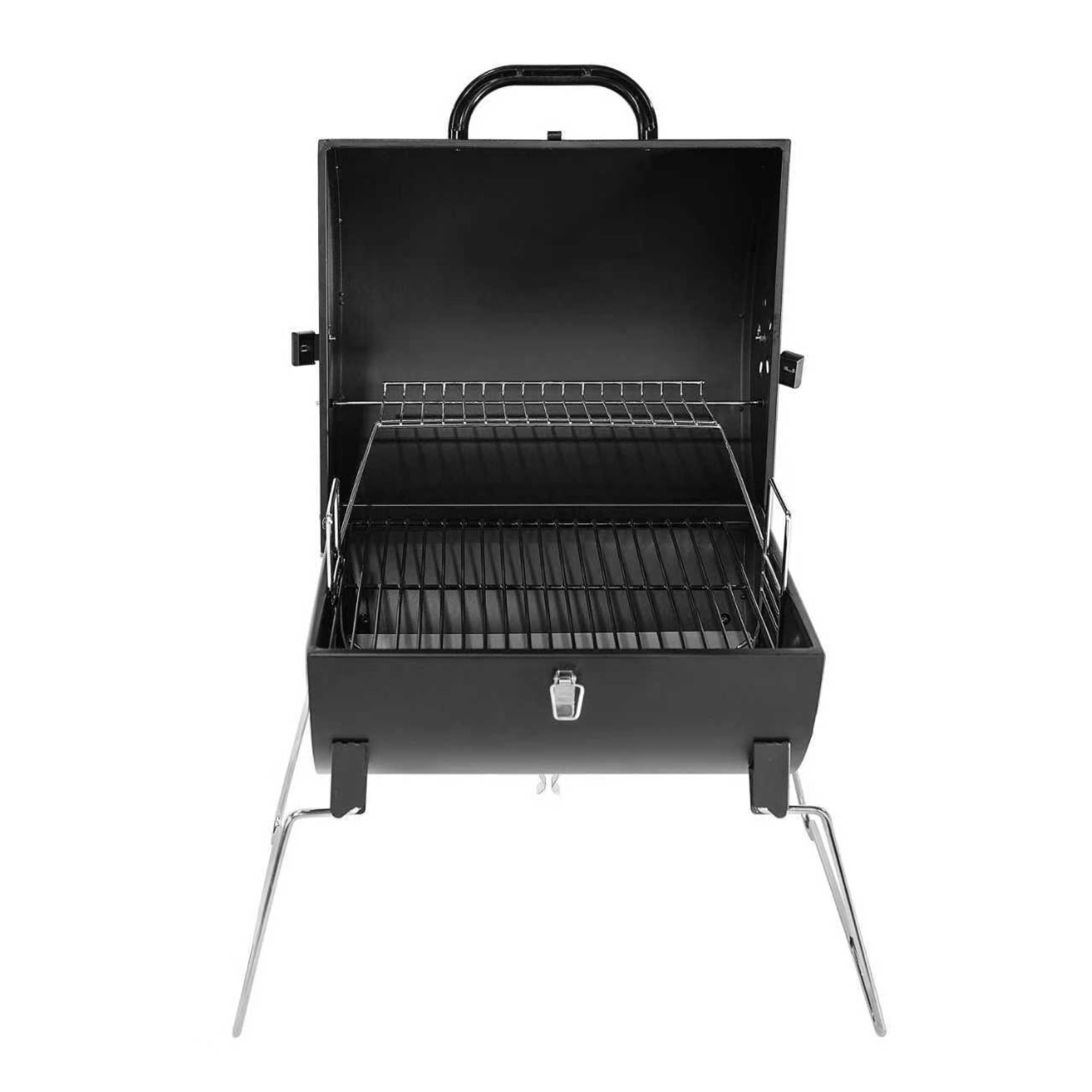 Tabletop BBQ with Charcoal_Grill Grates and Warming Rack
