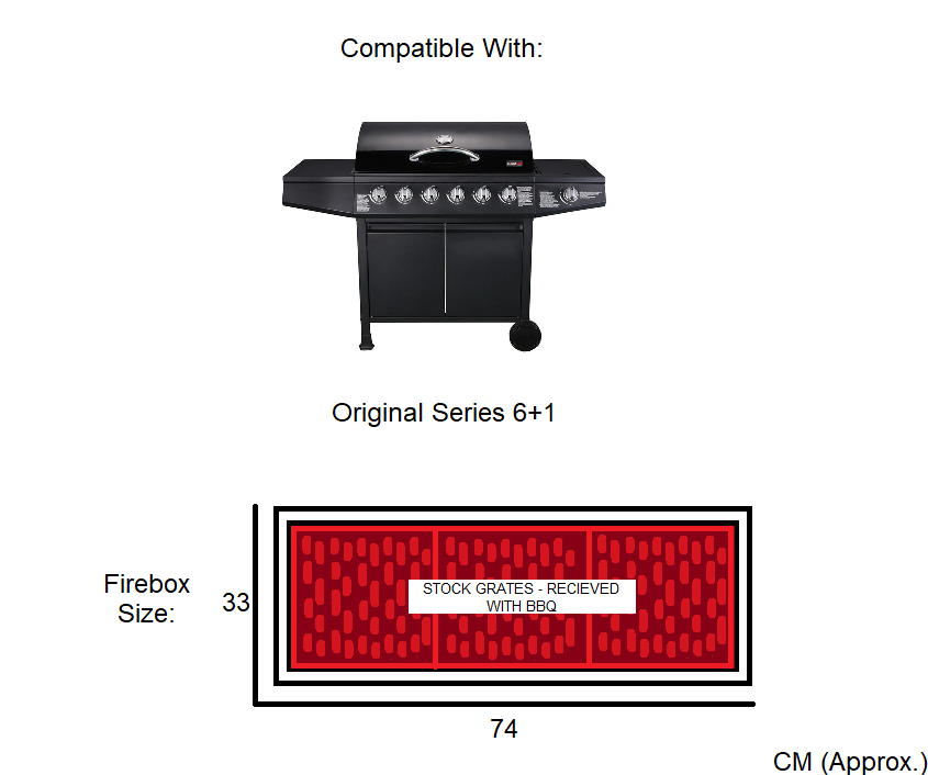 Cast Iron Grill Grate Set for Original 6+1 - CosmoGrill