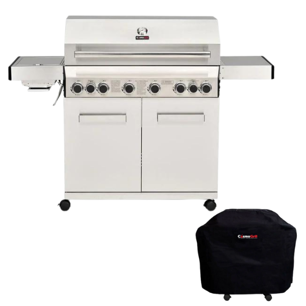 #Option_6+2 Stainless Steel Gas BBQ with Cover