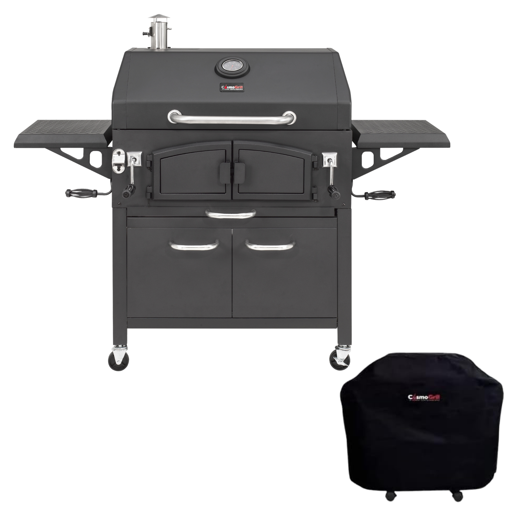 #Option_Ignis Smoker Charcoal BBQ with Cover
