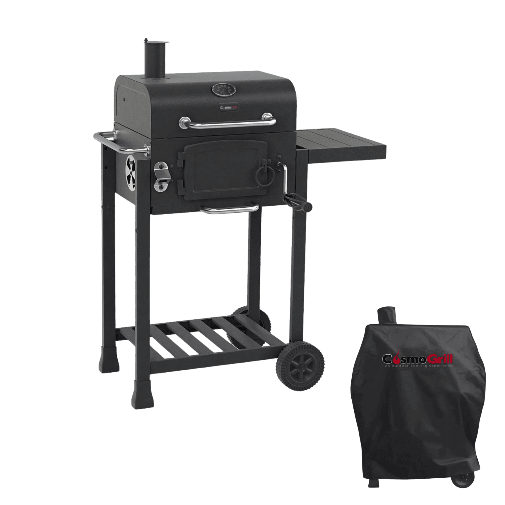 #Option_Jr. Smoker Charcoal BBQ and Cover