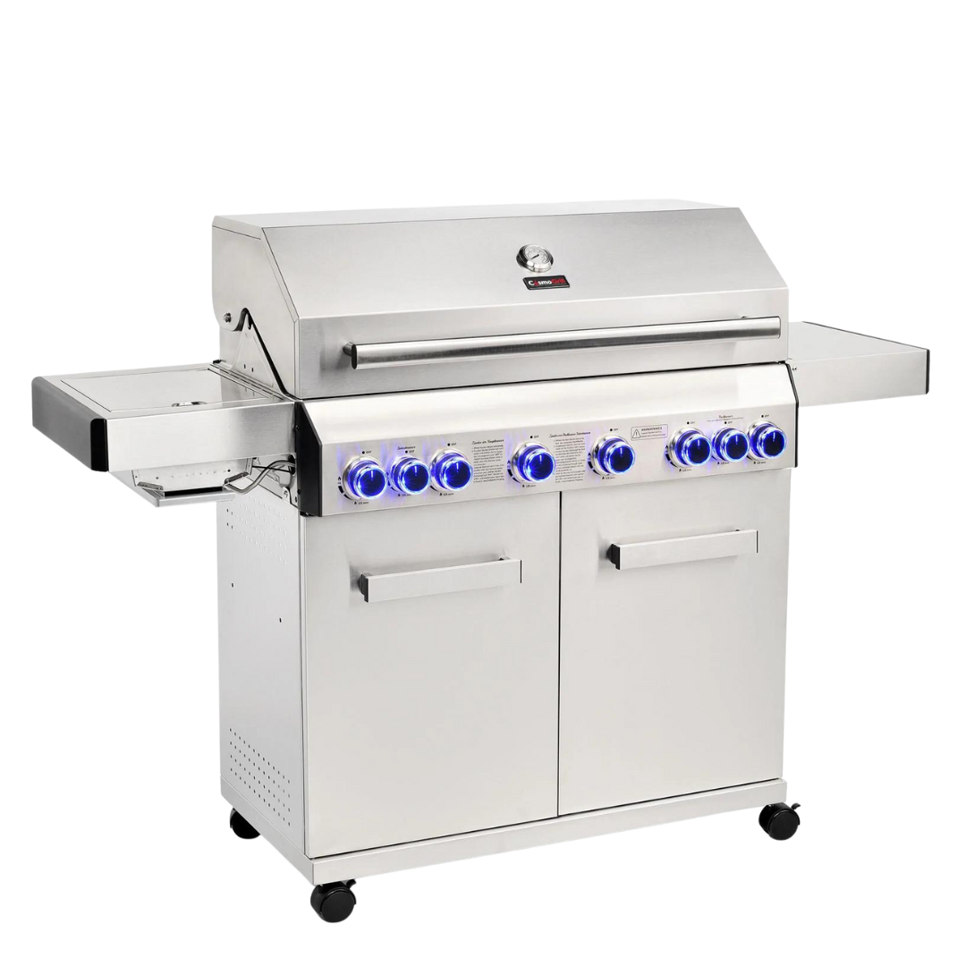 Platinum Stainless Steel 6+2 Gas Barbecue - CosmoGrill