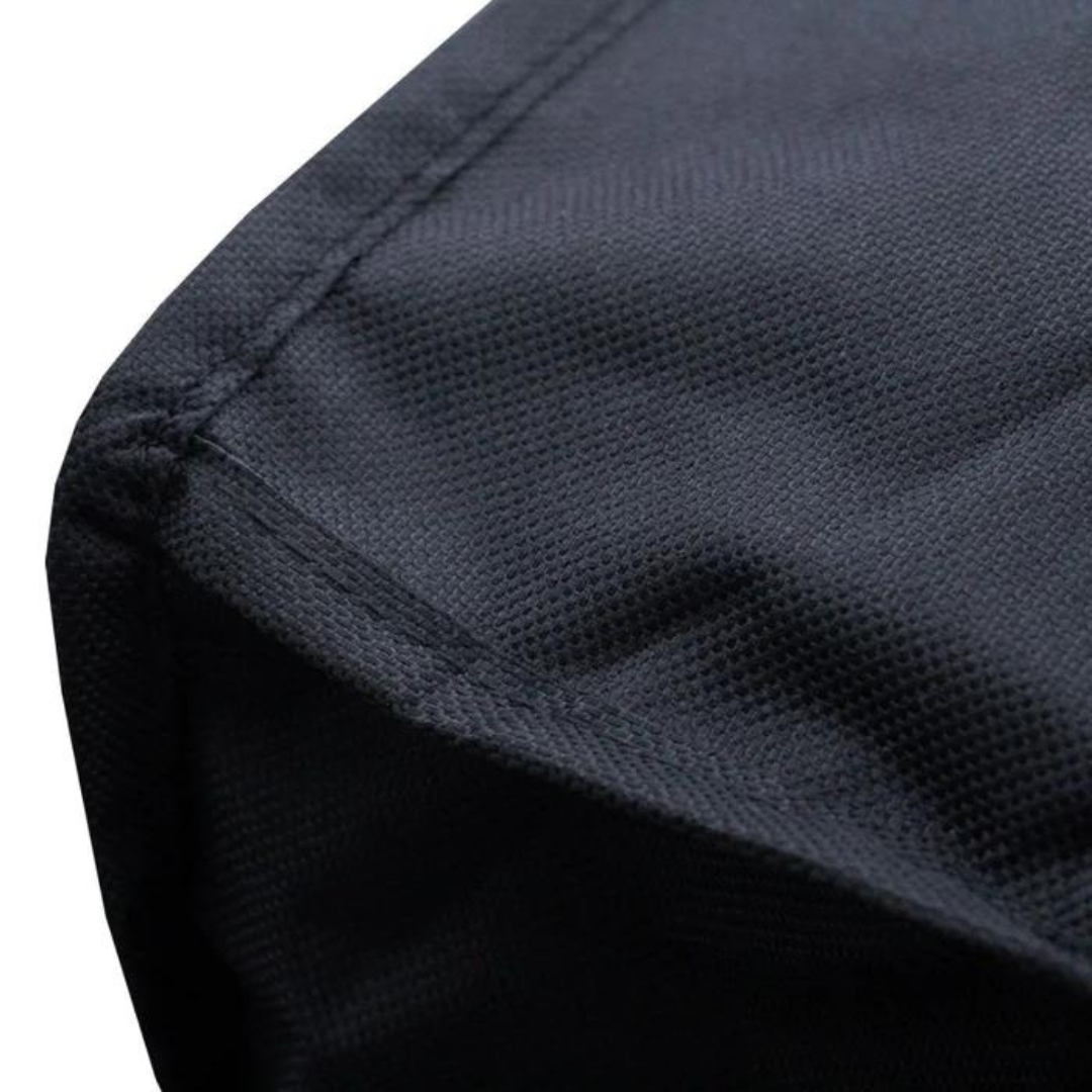 Double Stitching on Black Barbecue Cover